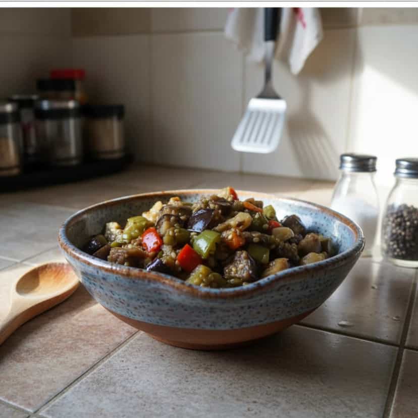 Foto deliciosa de Berinjela em conserva pronta para servir - Outras Receitas