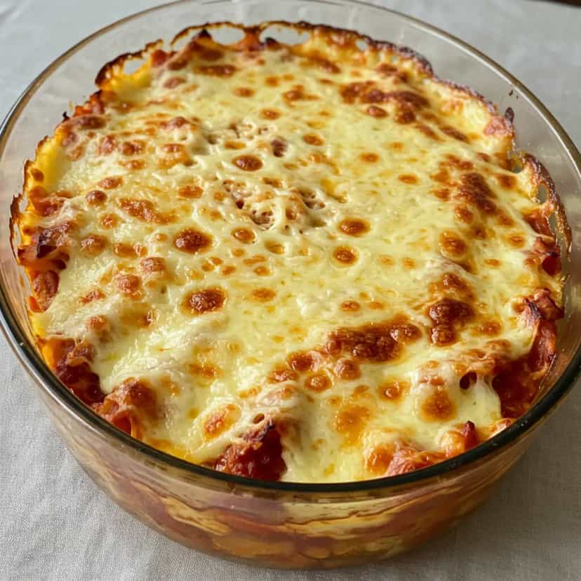 Foto deliciosa de Berinjela Gratinada com Carne Moída pronta para servir - Carnes & Frango