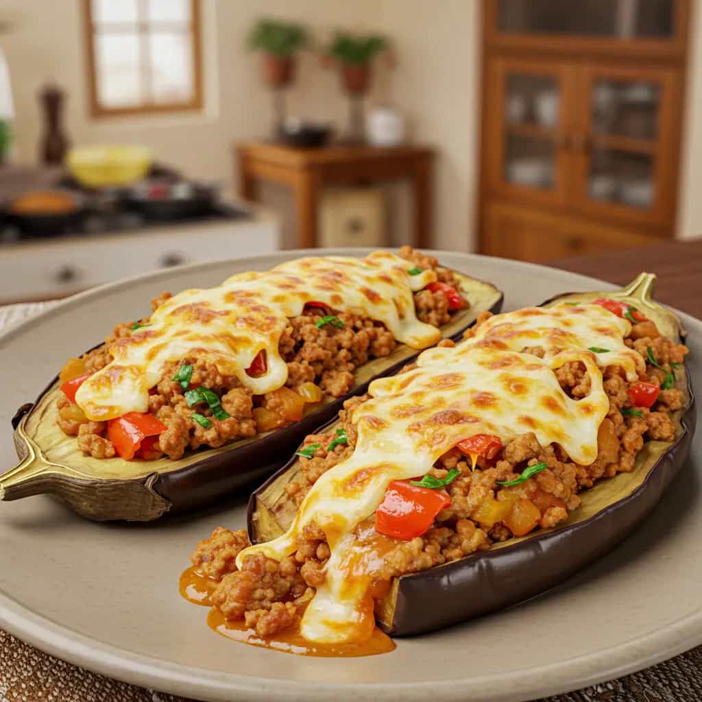 Berinjela Recheada na Airfryer