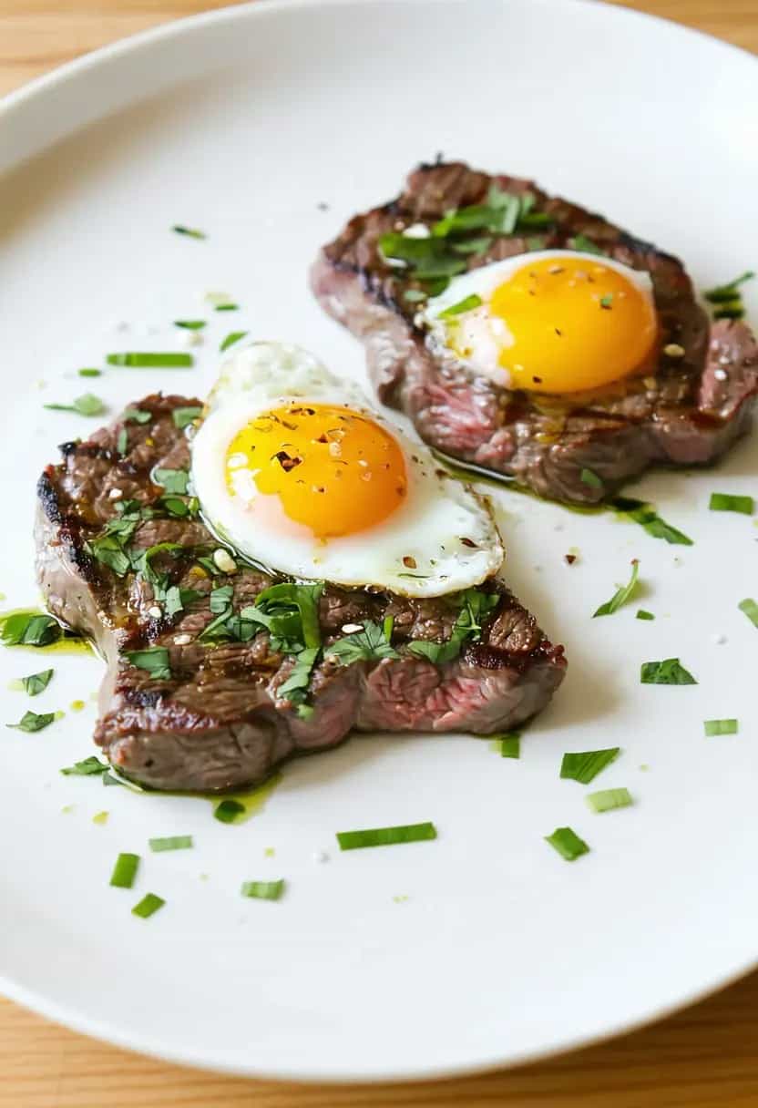 Bife a Cavalo com Ovo