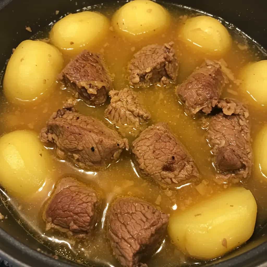 Bife com Batata ao Colorau