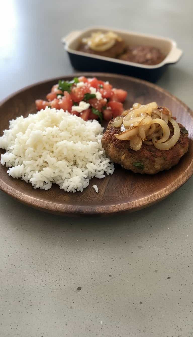 Foto deliciosa de Bife de Feijão Vegano pronta para servir - Almoço & Jantar