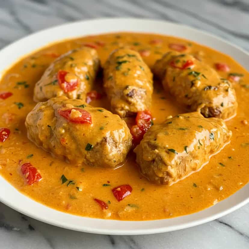 Foto deliciosa de Bifes ao Molho de Tomate pronta para servir - Carnes & Frango