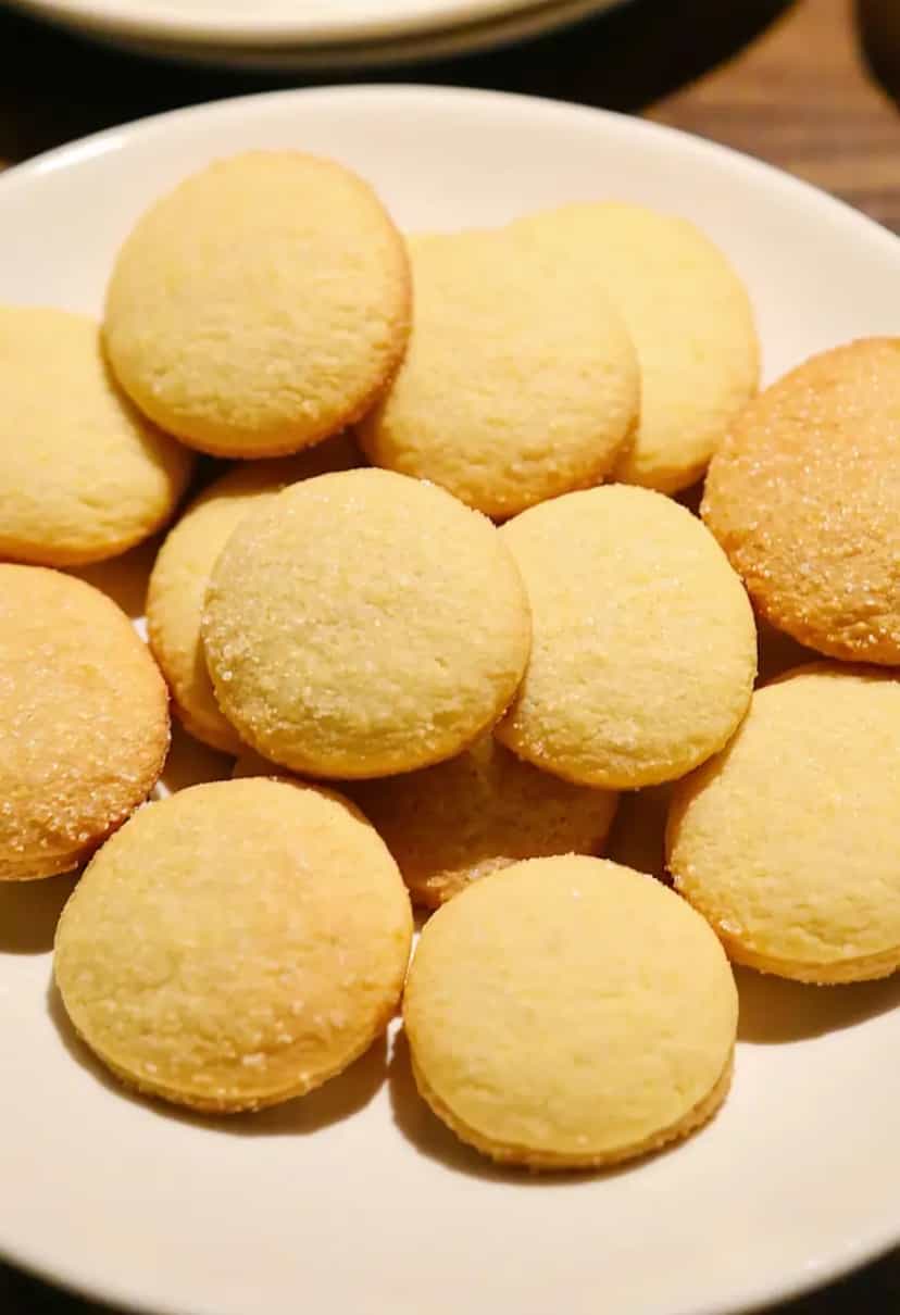 Foto deliciosa de Biscoito Amanteigado de Maizena pronta para servir - Chips & Biscoitos