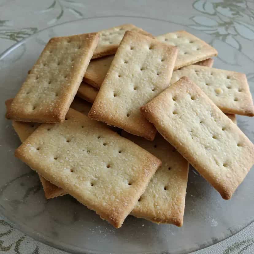 Foto deliciosa de Biscoito de Água e Sal pronta para servir - Bolachas & Cookies
