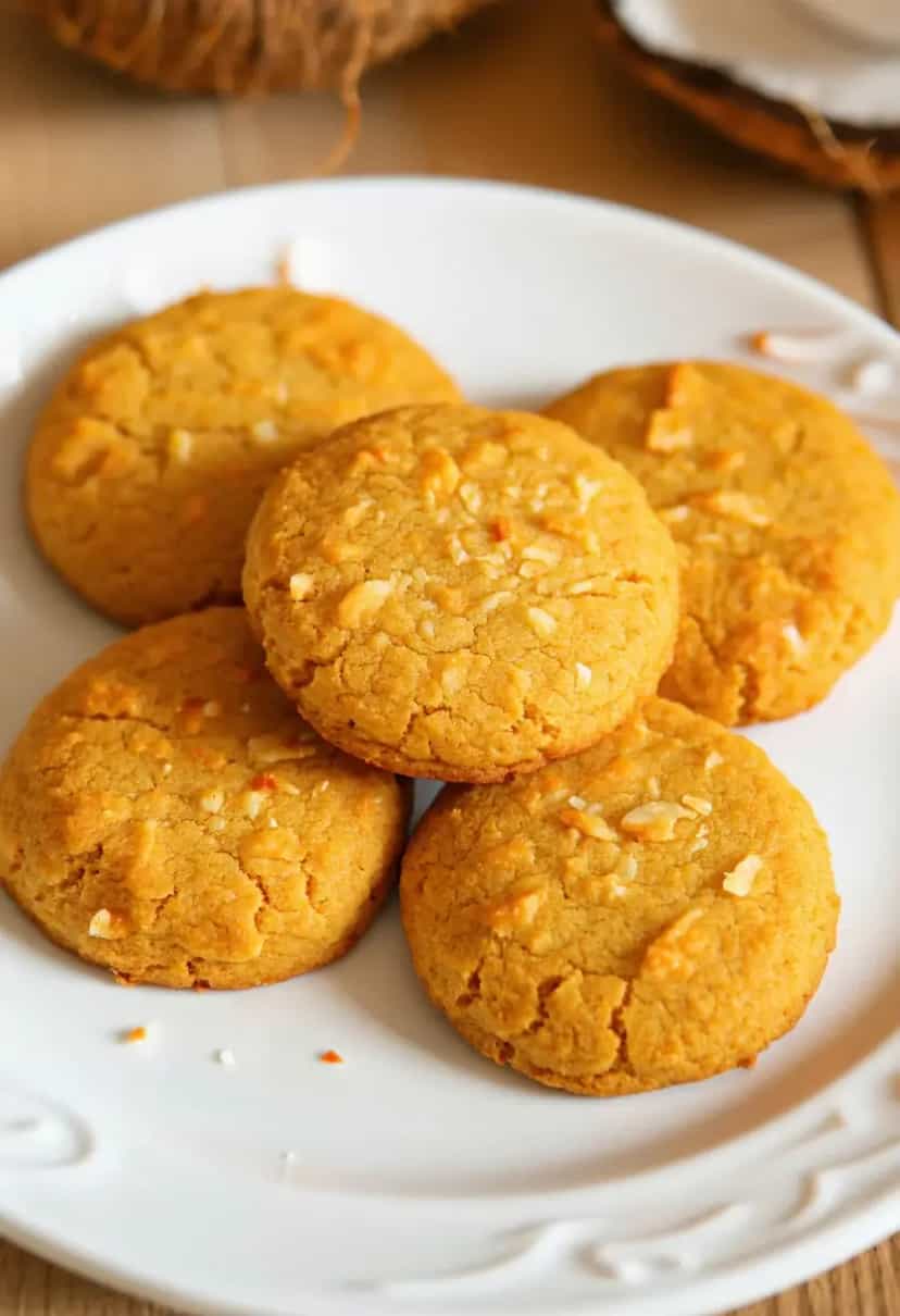Foto deliciosa de Biscoito de Batata Doce e Coco pronta para servir - Chips & Biscoitos