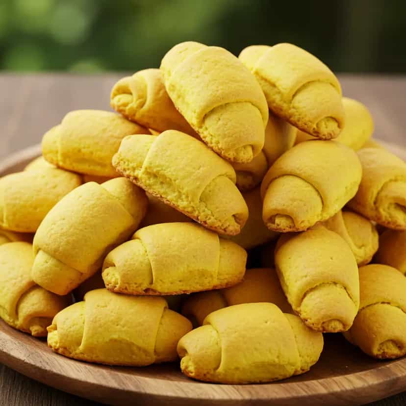 Foto deliciosa de Biscoito de Fubá de Canjica pronta para servir - Snacks Assados