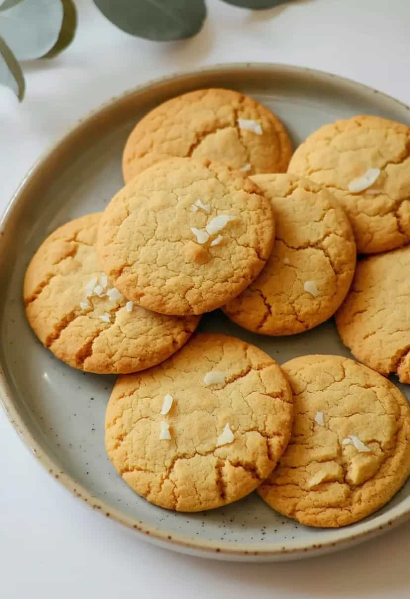 Foto deliciosa de Biscoito de Leite Condensado com Coco pronta para servir - Chips & Biscoitos
