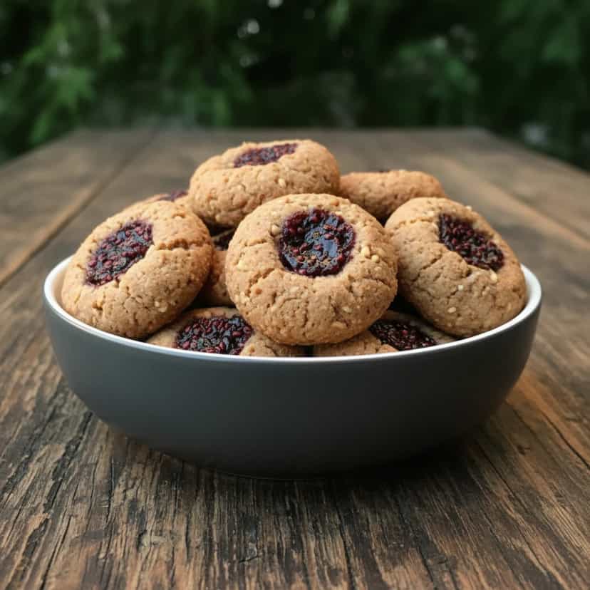 Foto deliciosa de Biscoito Low Carb de Castanha pronta para servir - Bolachas & Cookies