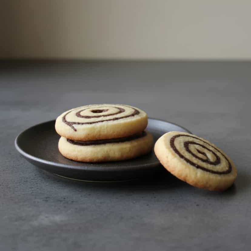 Foto deliciosa de Biscoitos de Chocolate em Espiral pronta para servir - Bolachas & Cookies