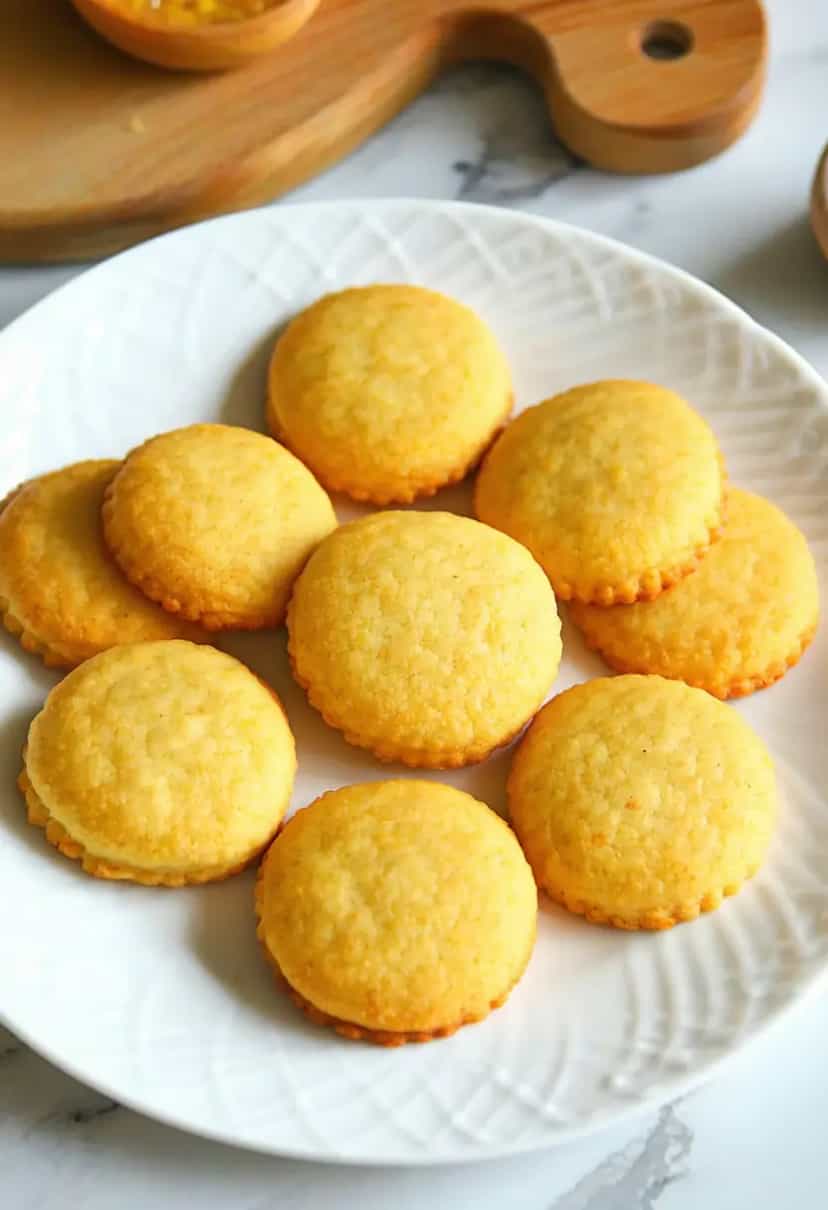 Foto deliciosa de Biscoitos de Fubá Sem Trigo pronta para servir - Chips & Biscoitos