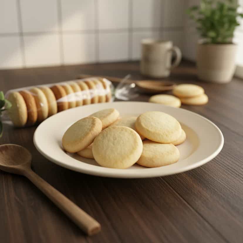 Foto deliciosa de Biscoitos de Nata Caseiros pronta para servir - Bolachas & Cookies