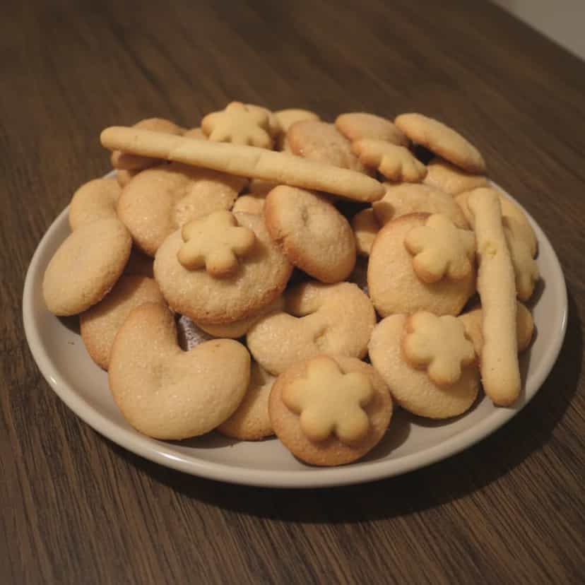 Foto deliciosa de Biscoitos de Nata Caseiros pronta para servir - Bolachas & Cookies