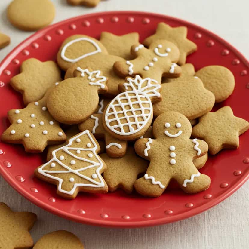 Foto deliciosa de Biscoitos Veganos de Gengibre pronta para servir - Bolachas & Cookies