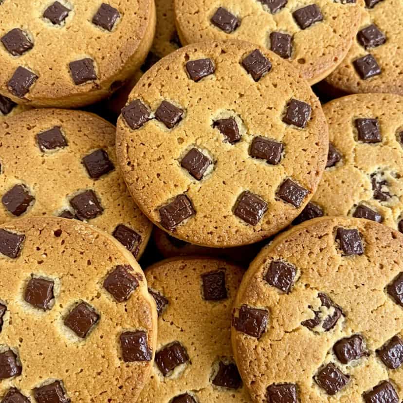 Foto deliciosa de Bolachas com pepitas de chocolate pronta para servir - Bolachas & Cookies