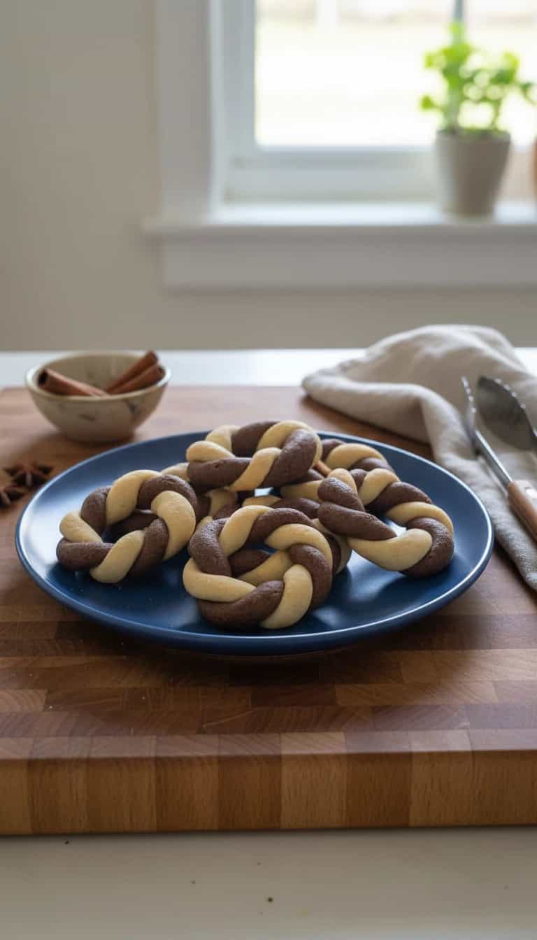Foto deliciosa de Bolachinha de Baunilha e Chocolate pronta para servir - Bolachas & Cookies
