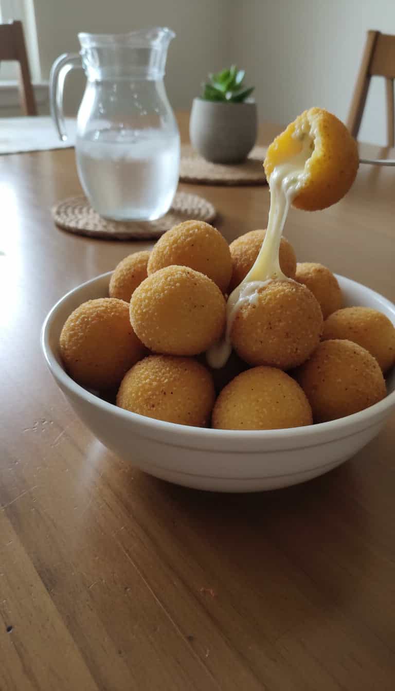Foto deliciosa de Bolinha de Mandioquinha com Queijo pronta para servir - Salgadinhos