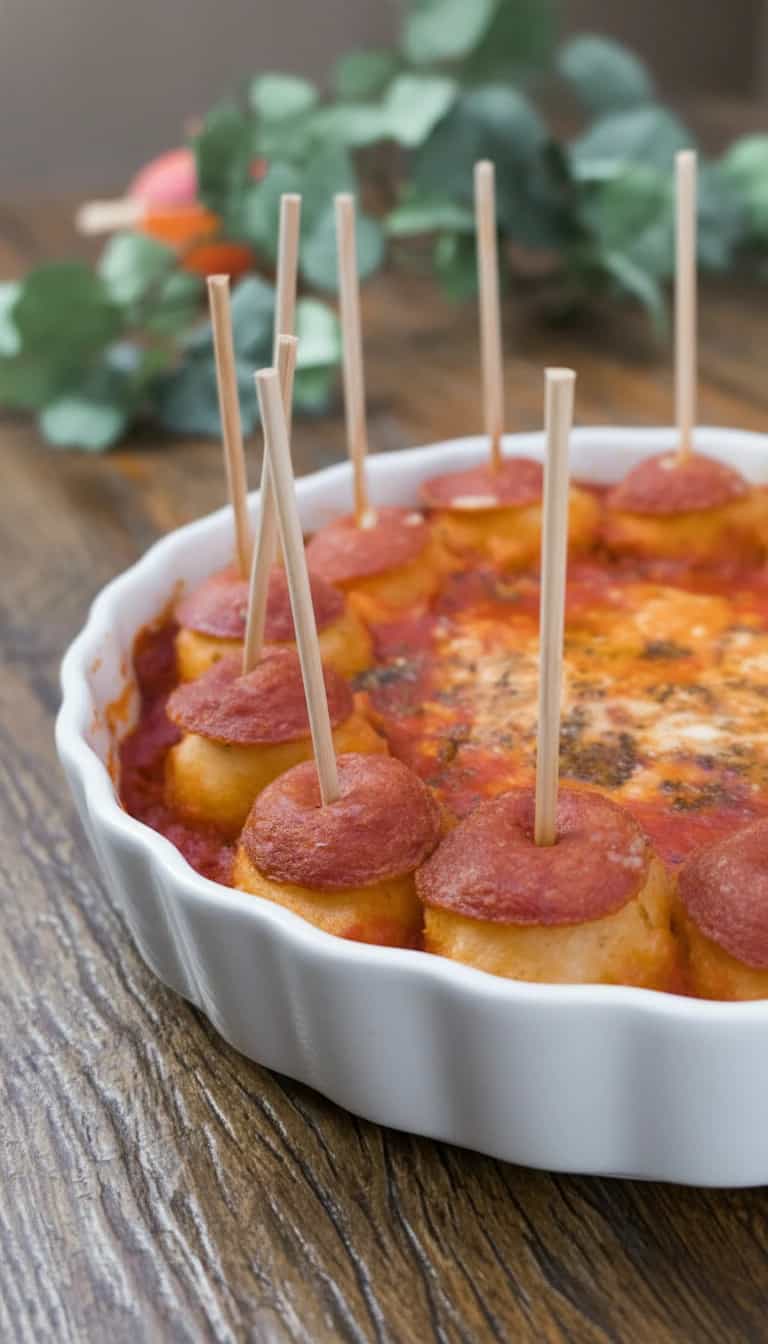 Foto deliciosa de Bolinha de Pizza Caseira pronta para servir - Salgadinhos