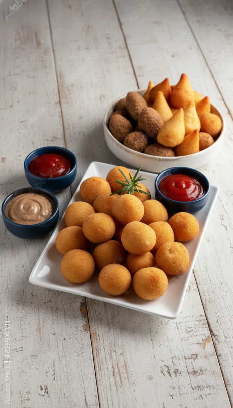 Foto deliciosa de Bolinha de Queijo pronta para servir - Salgadinhos