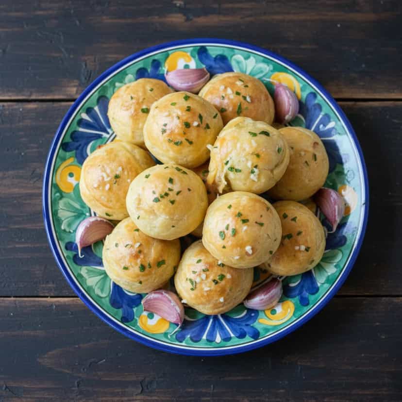 Foto deliciosa de Bolinha de Queijo Folhada pronta para servir - Salgadinhos