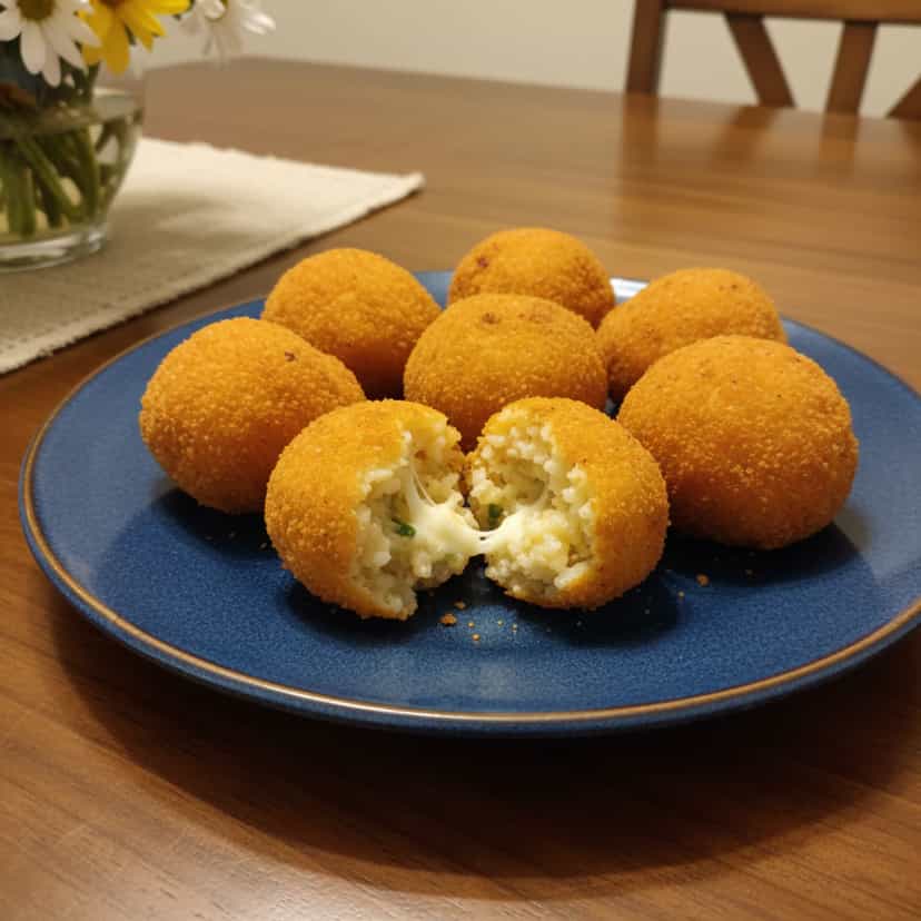 Foto deliciosa de Bolinhas de Queijo pronta para servir - Salgadinhos