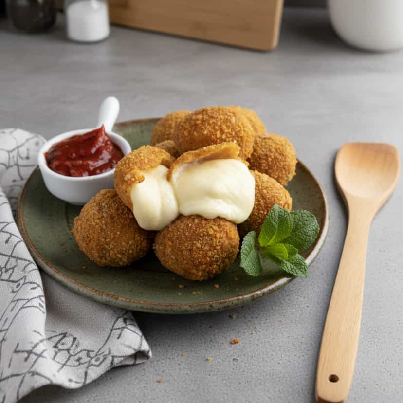 Foto deliciosa de Bolinhas de Queijo pronta para servir - Salgadinhos