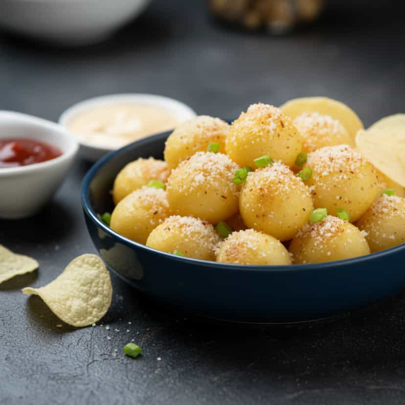 Foto deliciosa de Bolinhas de Queijo pronta para servir - Salgadinhos