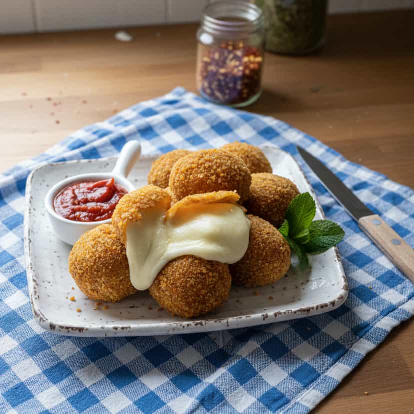 Foto deliciosa de Bolinhas de Queijo pronta para servir - Salgadinhos