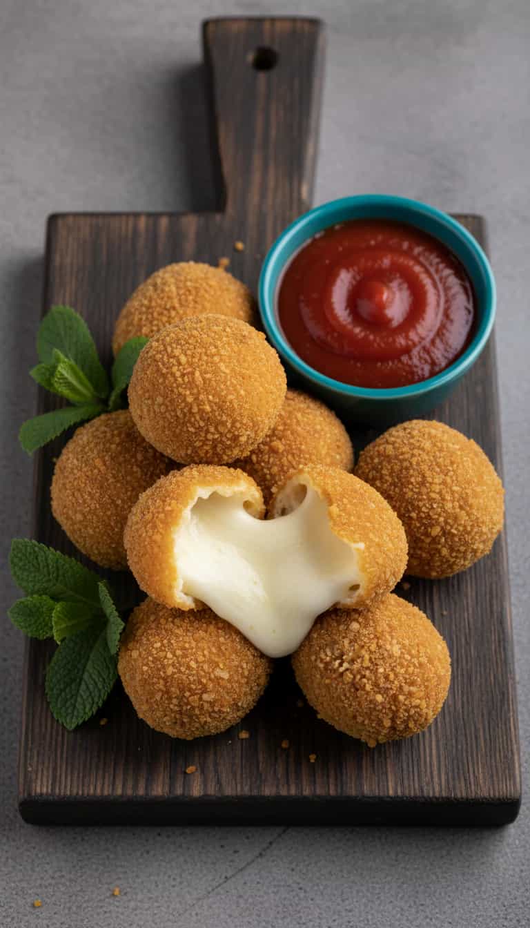 Foto deliciosa de Bolinhas de Queijo pronta para servir - Salgadinhos