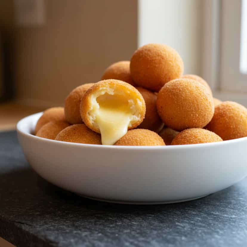 Foto deliciosa de Bolinhas de Queijo pronta para servir - Salgadinhos