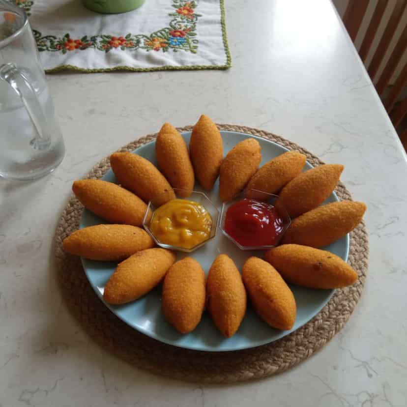 Foto deliciosa de Bolinho Caipira pronta para servir - Salgadinhos