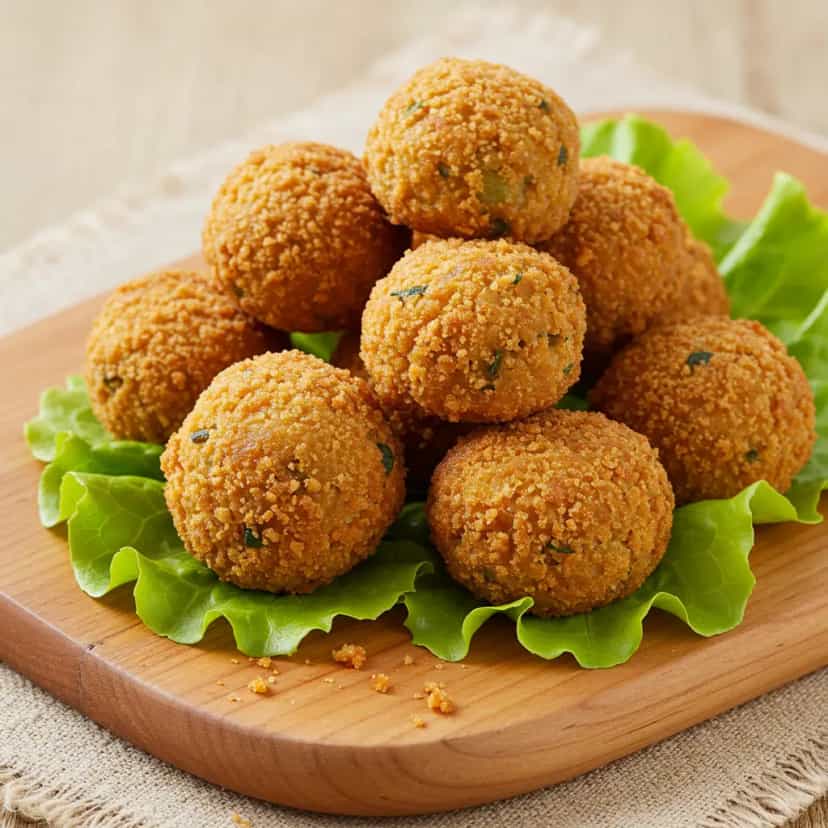 Foto deliciosa de Bolinho de Arroz Assado pronta para servir - Snacks Assados