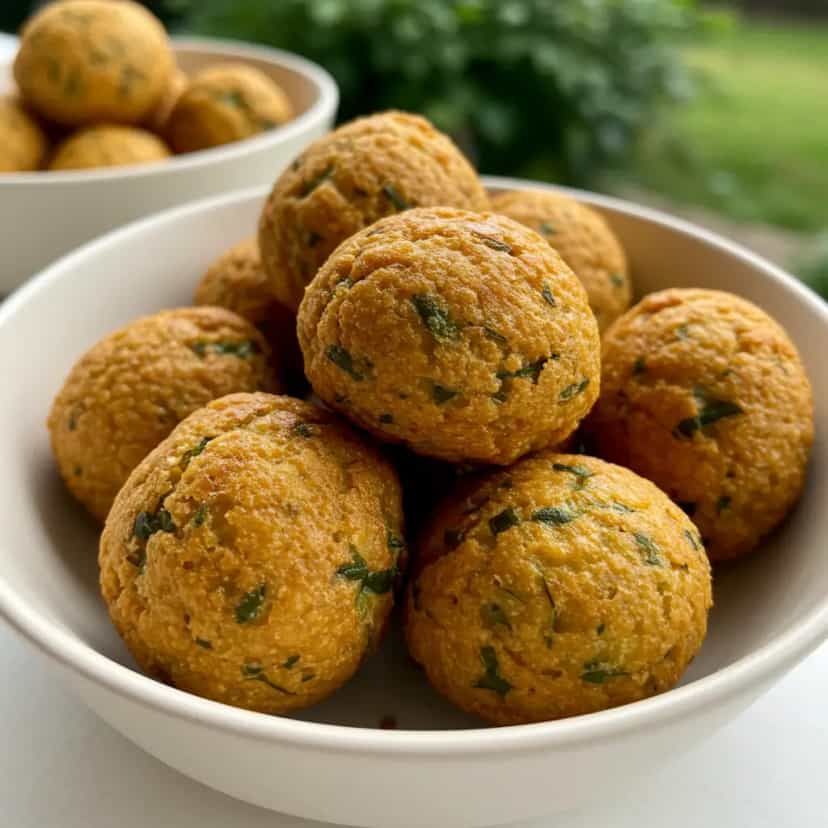 Foto deliciosa de Bolinho de Arroz Assado Light pronta para servir - Snacks Assados