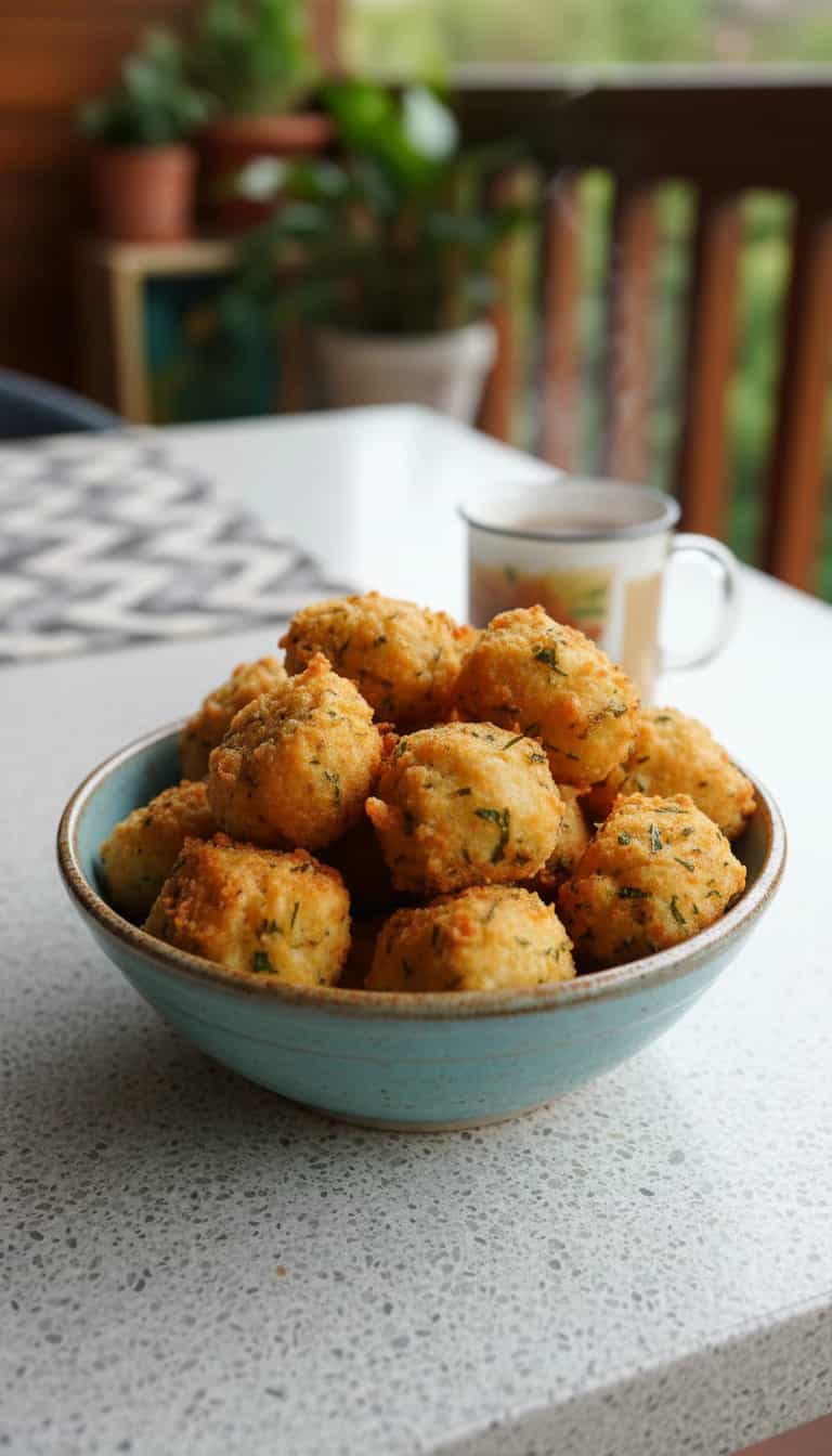 Foto deliciosa de Bolinho de Arroz com Salmão pronta para servir - Salgadinhos