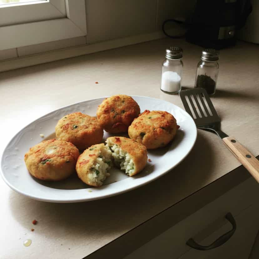 Foto deliciosa de Bolinho de Arroz Crocante pronta para servir - Salgadinhos