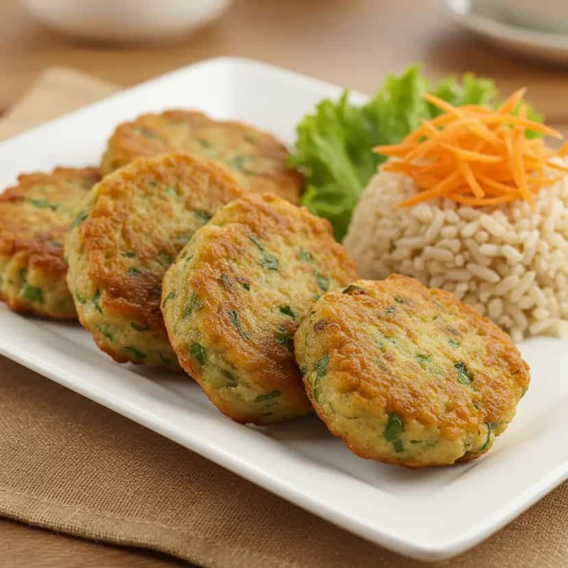 Foto deliciosa de Bolinho de Arroz Integral pronta para servir - Snacks Assados