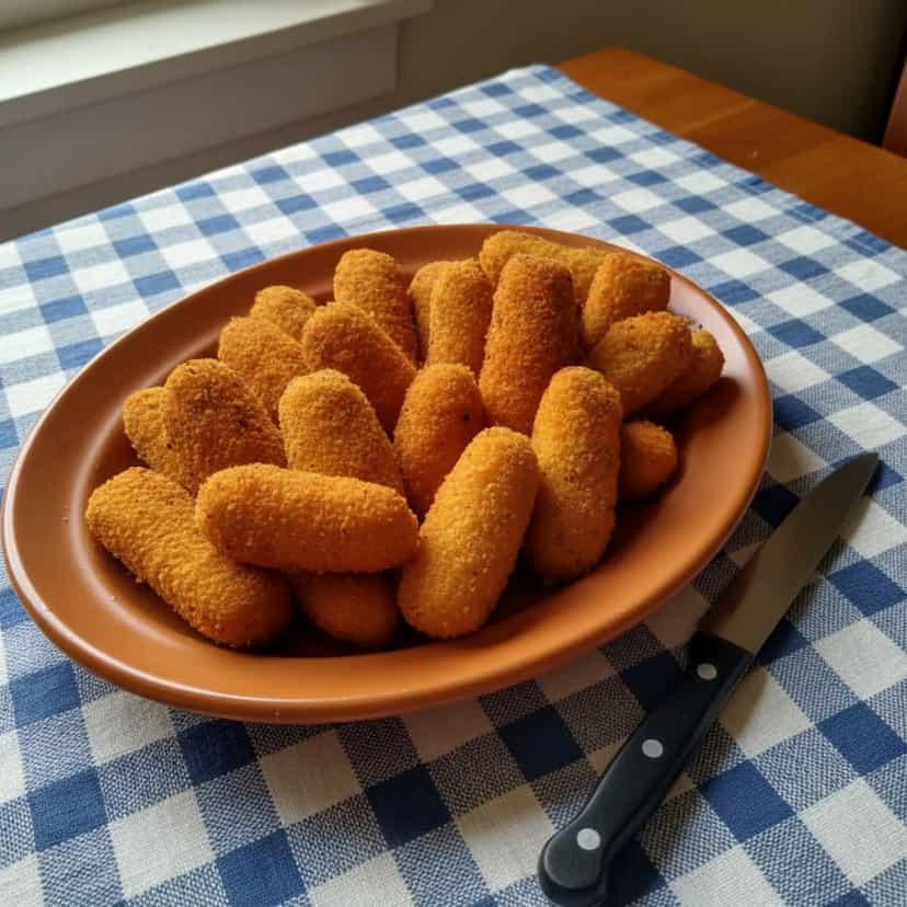 Foto deliciosa de Bolinho de Bacalhau pronta para servir - Salgadinhos