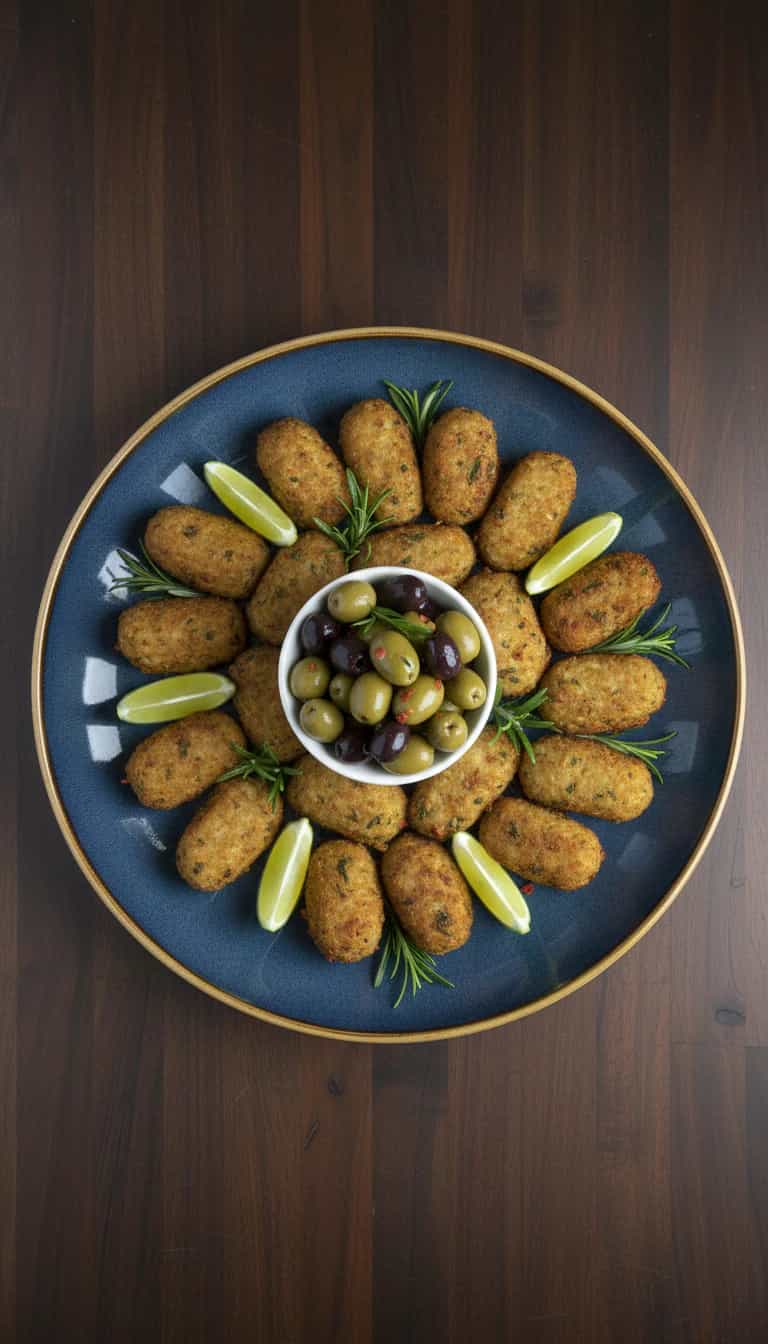 Foto deliciosa de Bolinho de Bacalhau pronta para servir - Salgadinhos