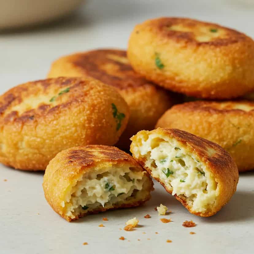 Foto deliciosa de Bolinho de Bacalhau pronta para servir - Salgadinhos