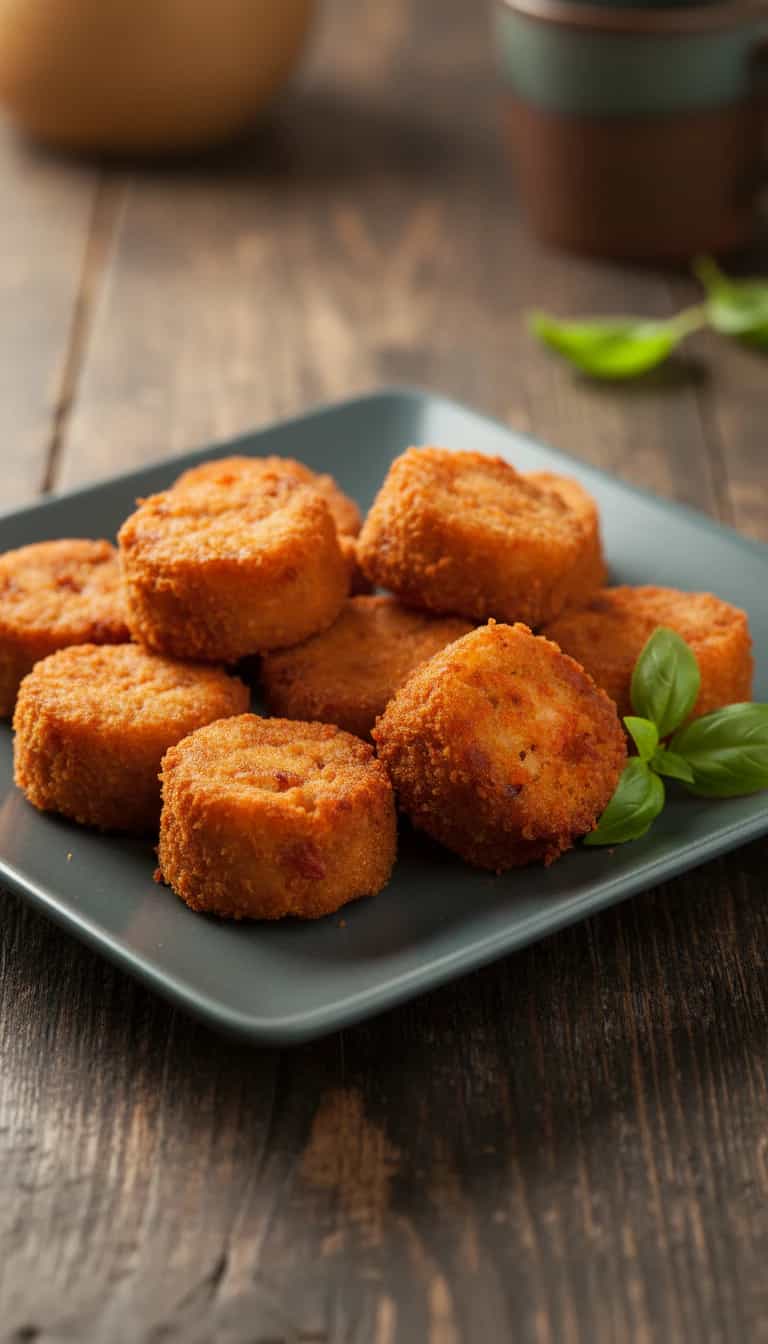 Foto deliciosa de Bolinho de Bacalhau pronta para servir - Salgadinhos