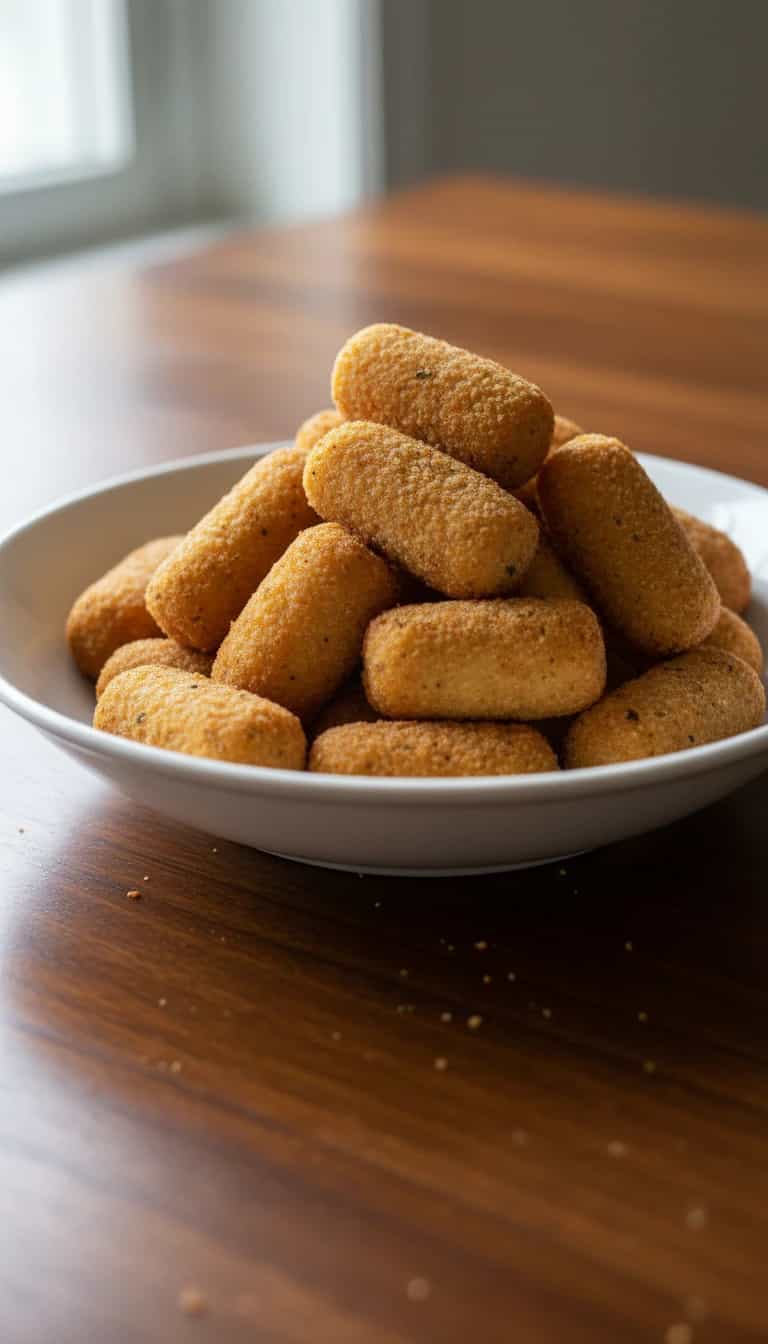 Foto deliciosa de Bolinho de Bacalhau pronta para servir - Salgadinhos