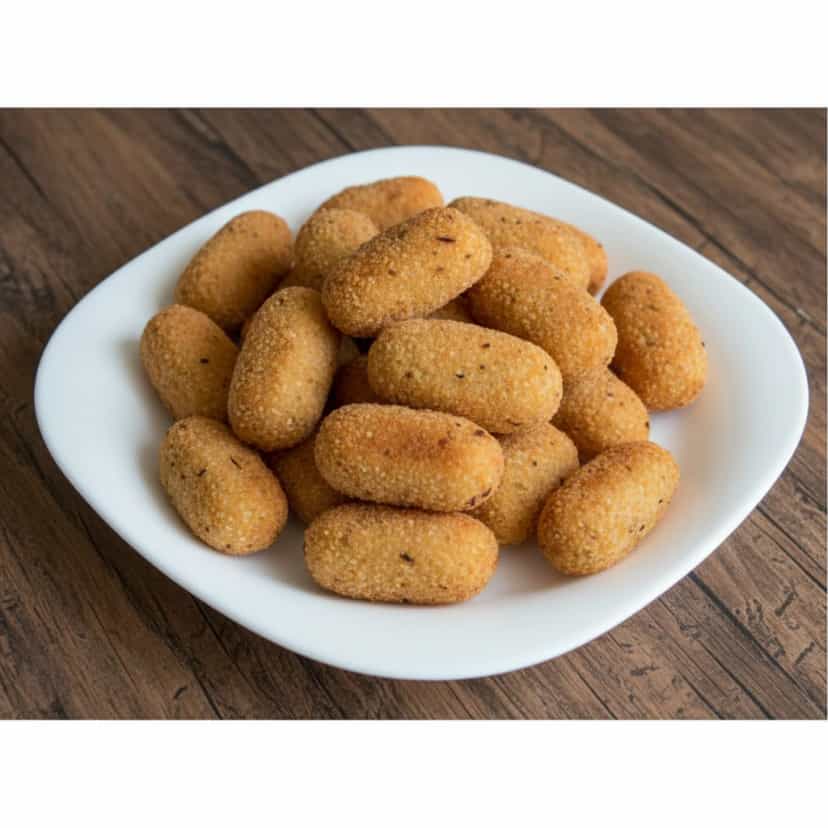Foto deliciosa de Bolinho de Bacalhau pronta para servir - Salgadinhos