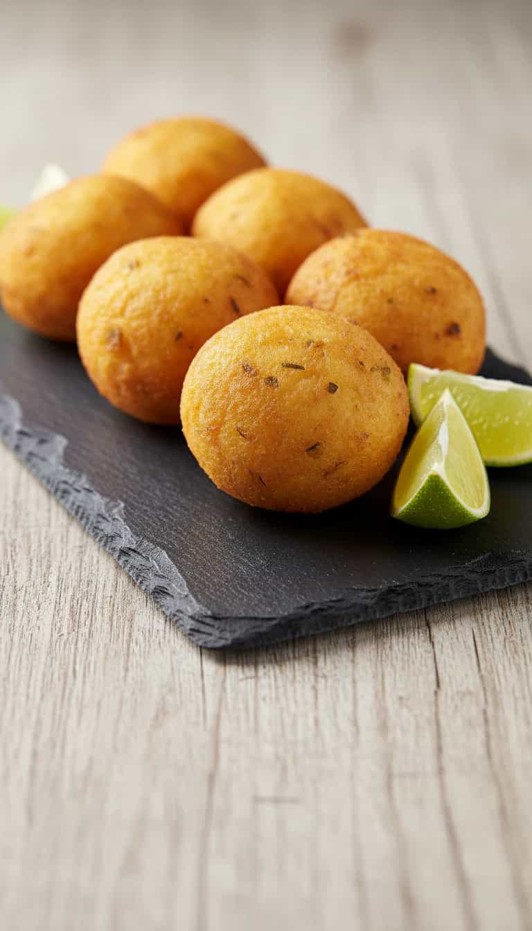 Foto deliciosa de Bolinho de Bacalhau pronta para servir - Salgadinhos