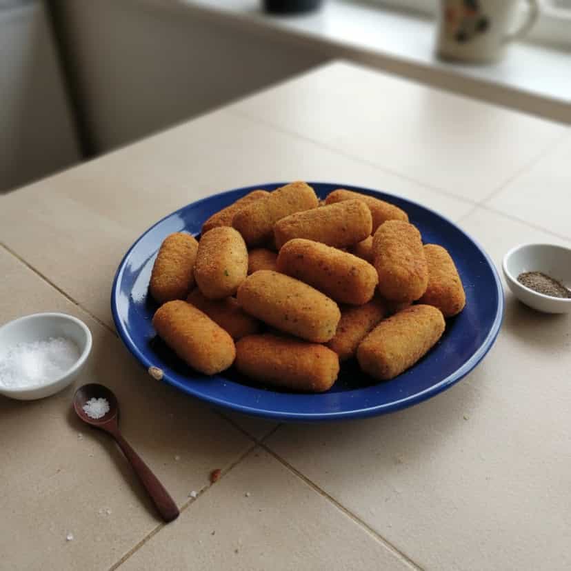 Foto deliciosa de Bolinho de Bacalhau pronta para servir - Salgadinhos