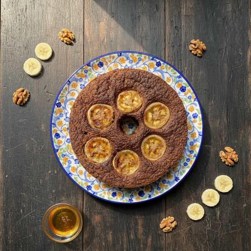 Foto deliciosa de Bolinho de Banana na Air Fryer pronta para servir - Snacks Assados
