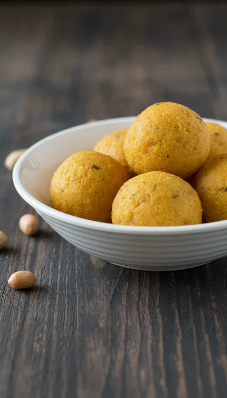 Foto deliciosa de Bolinho de Batata com Amendoim pronta para servir - Salgadinhos