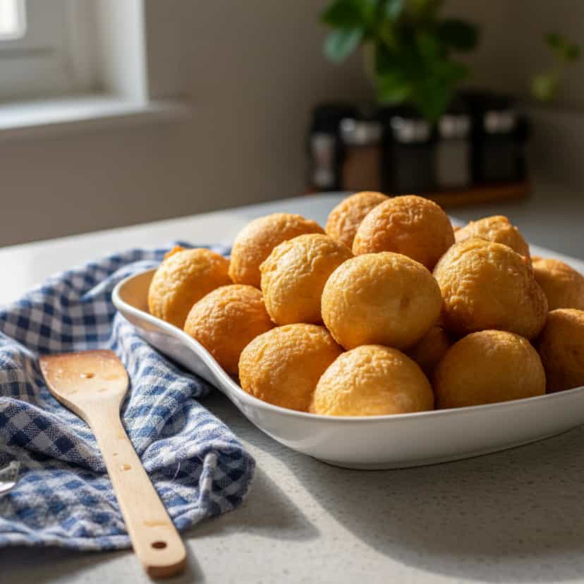 Foto deliciosa de Bolinho de Batata com Mortadela pronta para servir - Salgadinhos