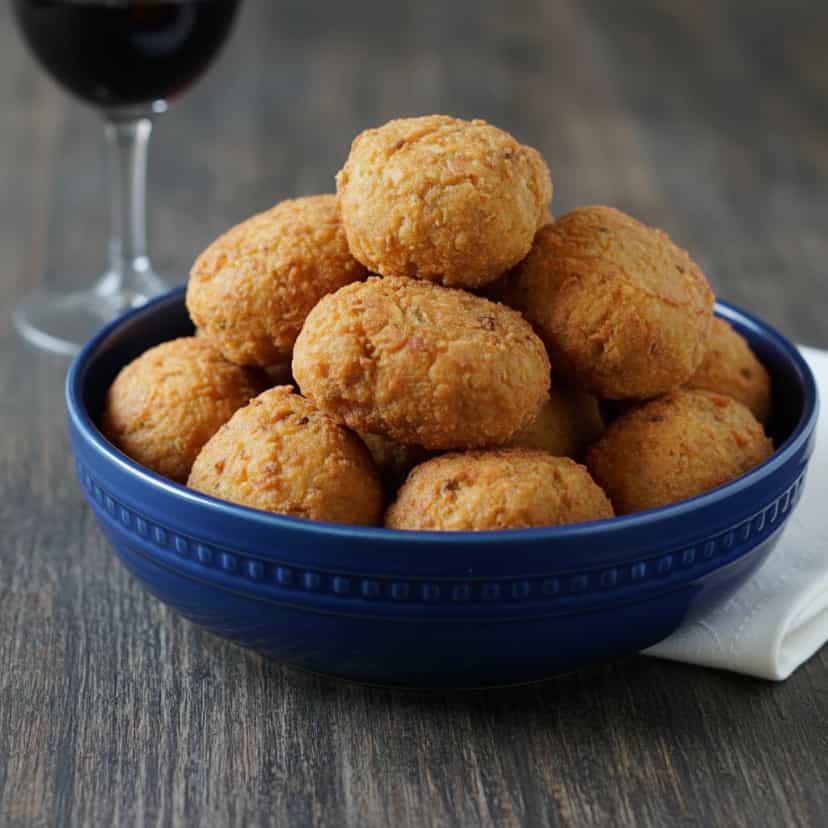 Foto deliciosa de Bolinho de Batata com Queijo pronta para servir - Salgadinhos