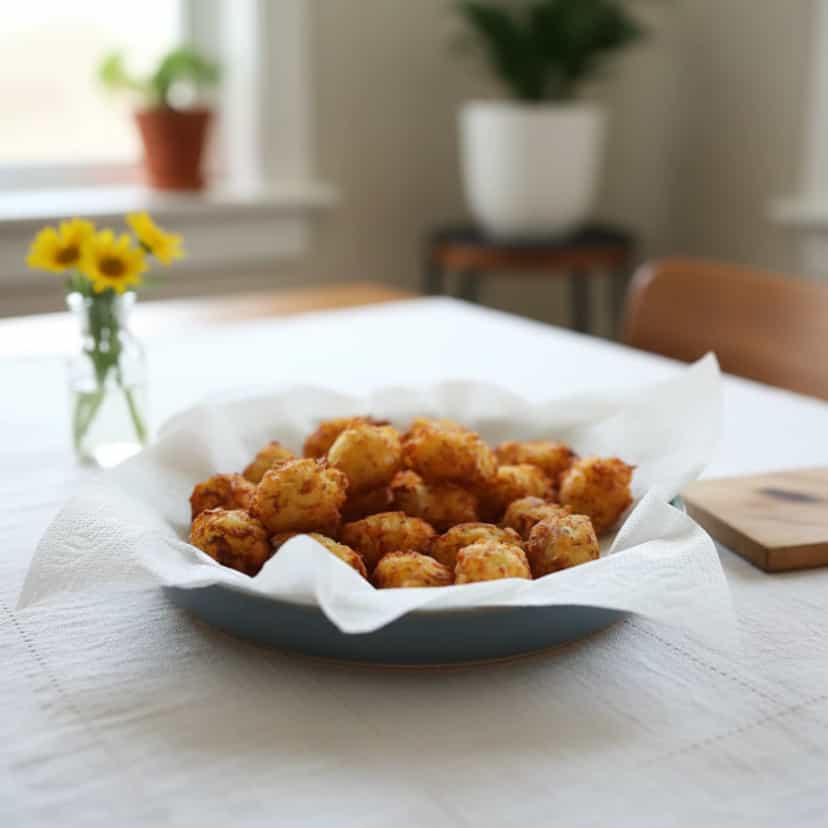 Foto deliciosa de Bolinho de Batata na AirFryer pronta para servir - Salgadinhos