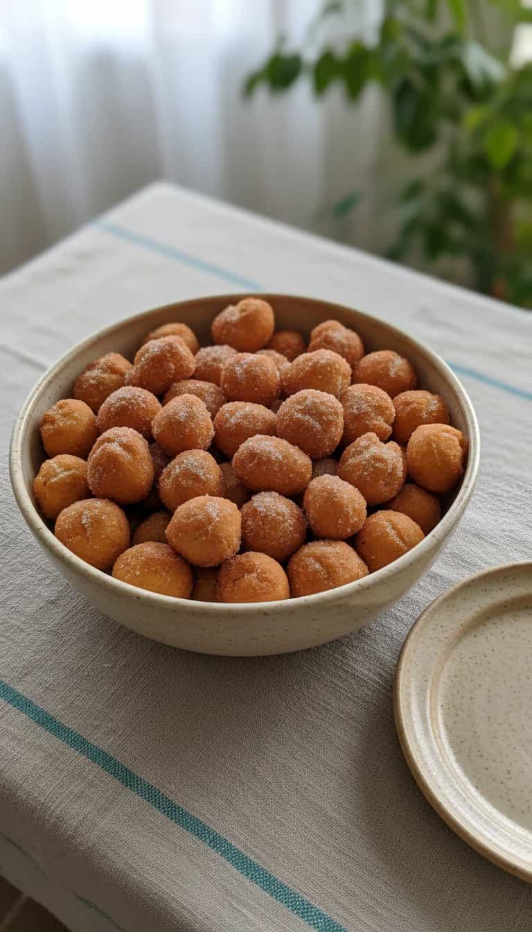 Foto deliciosa de Bolinho de chuva pronta para servir - Outras Receitas